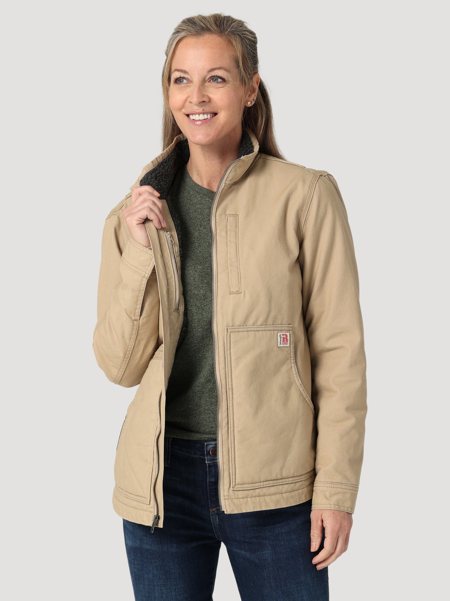Wrangler - Riggs Workwear® Womens Sherpa Lined Canvas Jacket