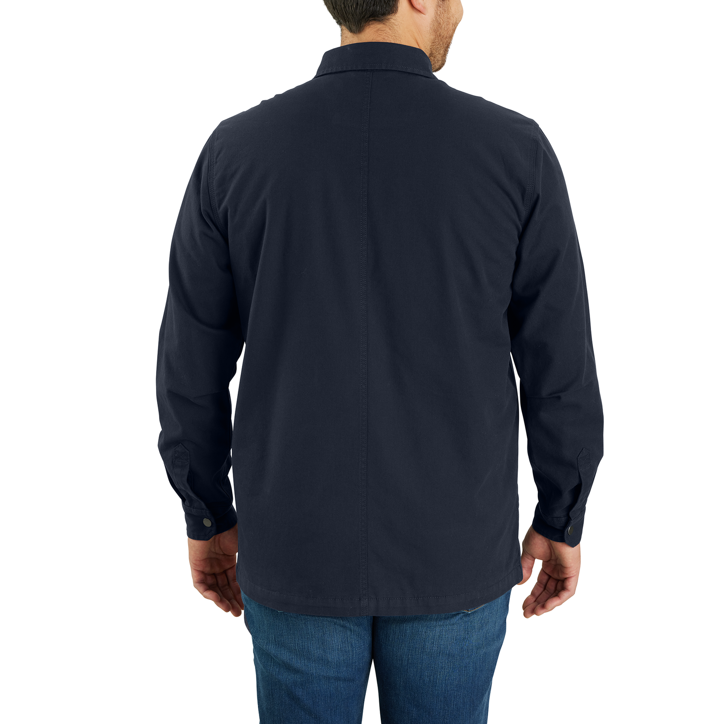 Carhartt 105532 Mens Rugged Flex® Relaxed Fit Canvas Fleece-Lined Snap-Front Shirt Jac