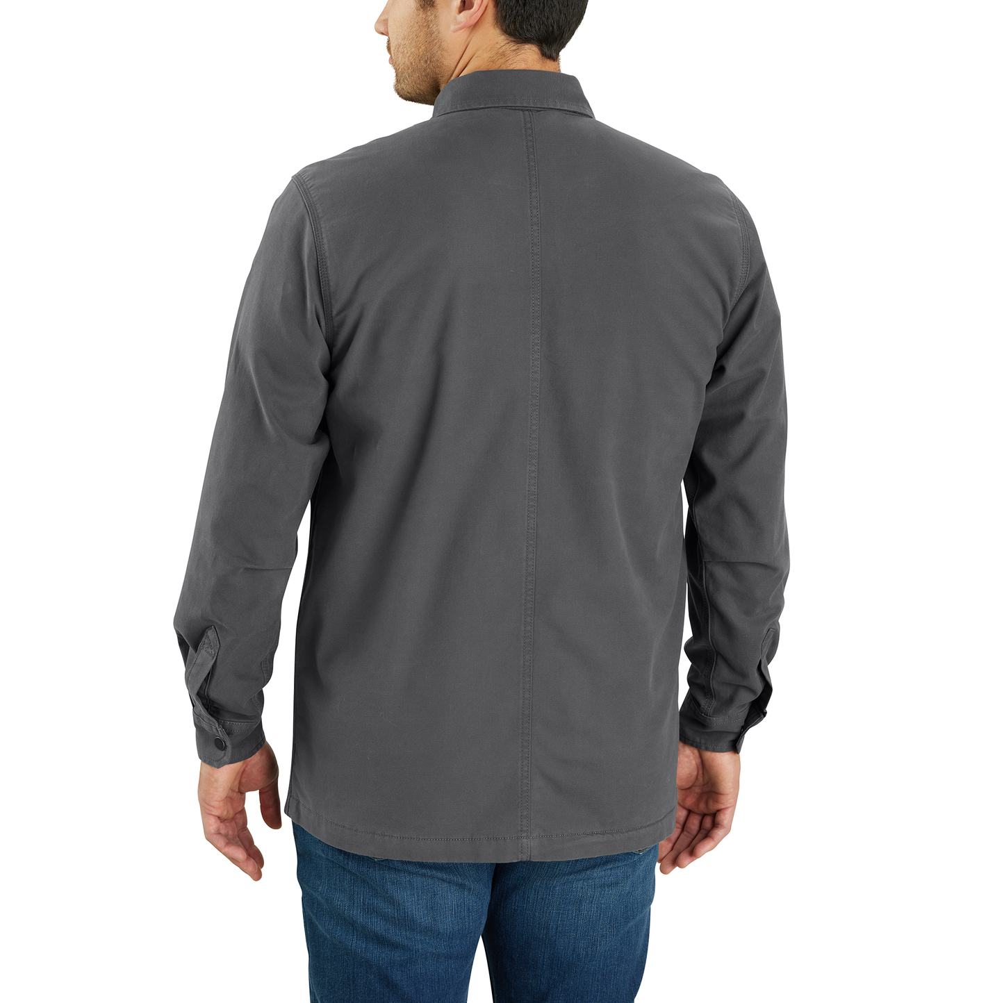 Carhartt 105532 Mens Rugged Flex® Relaxed Fit Canvas Fleece-Lined Snap-Front Shirt Jac