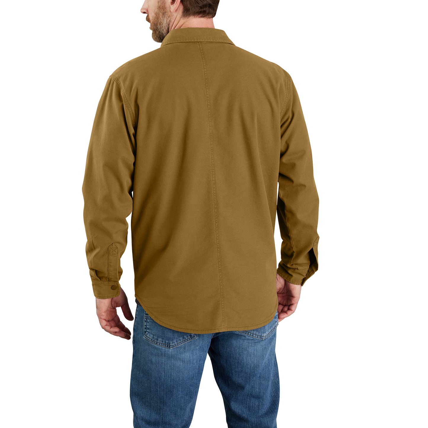 Carhartt 105419 Mens Rugged Flex Relaxed Fit Canvas Fleece-Lined Shirt Jac