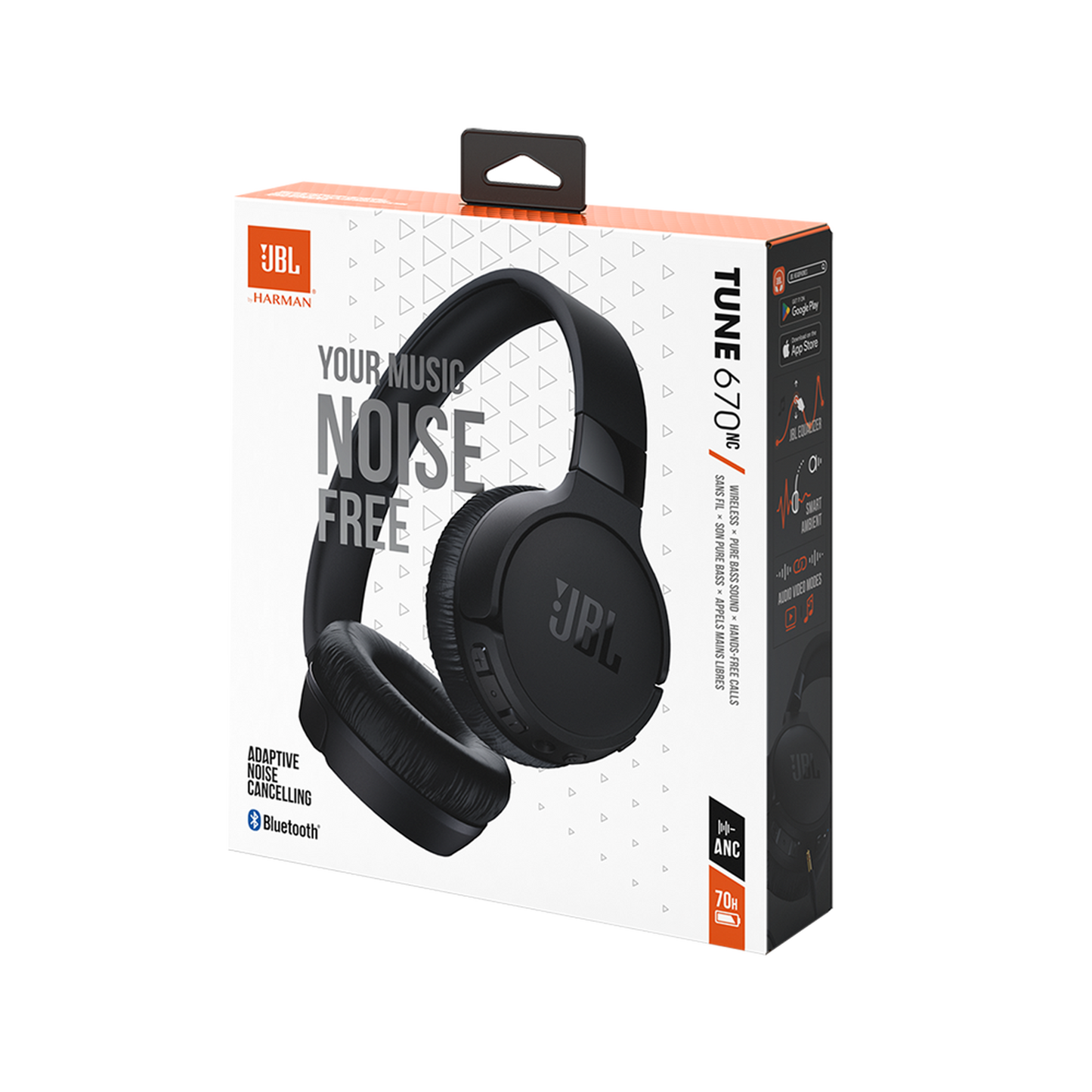 JBL Tune 670NC On Ear Headphones - Black