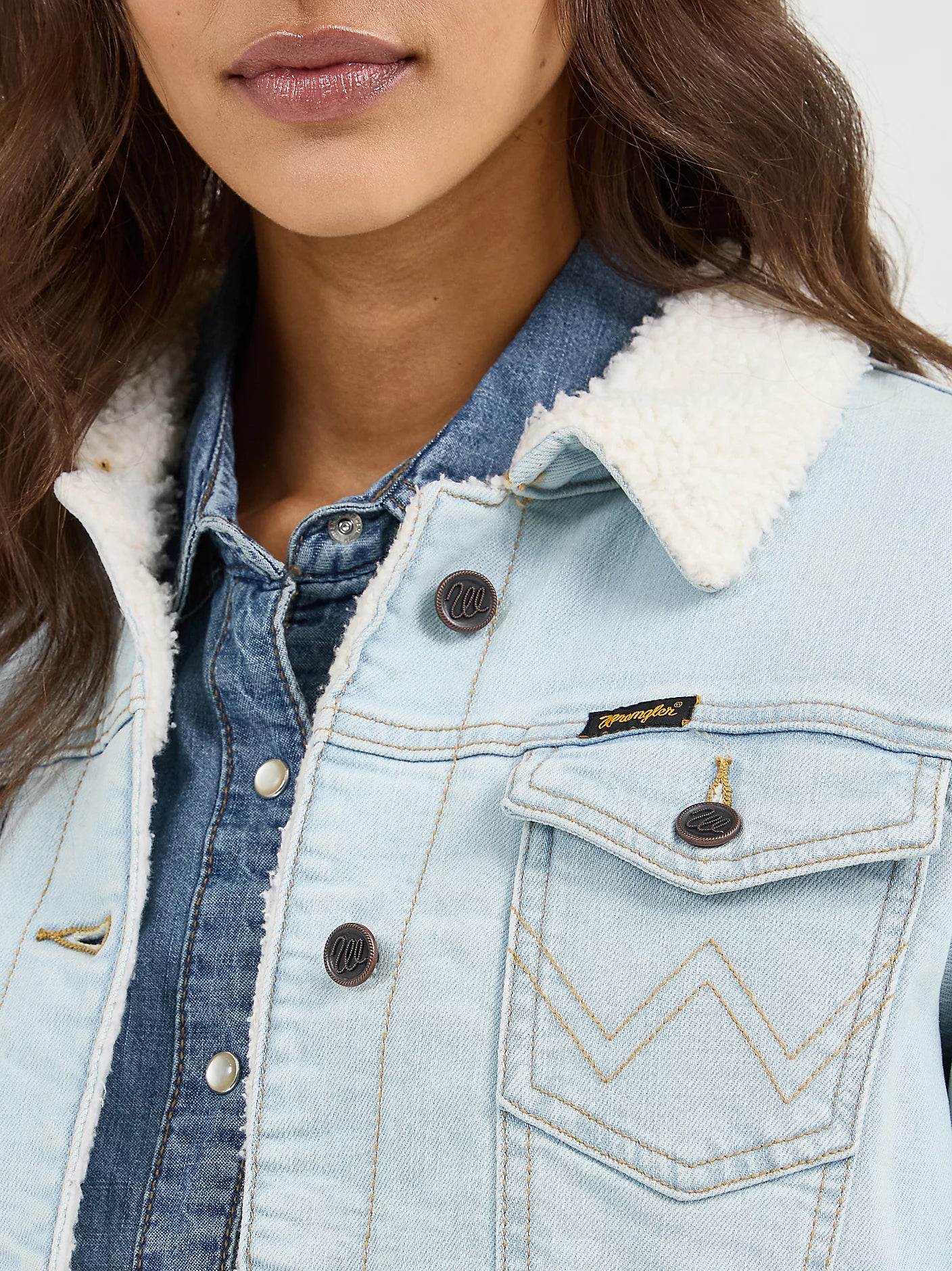Wrangler - Women's Sherpa Lined Denim Jacket