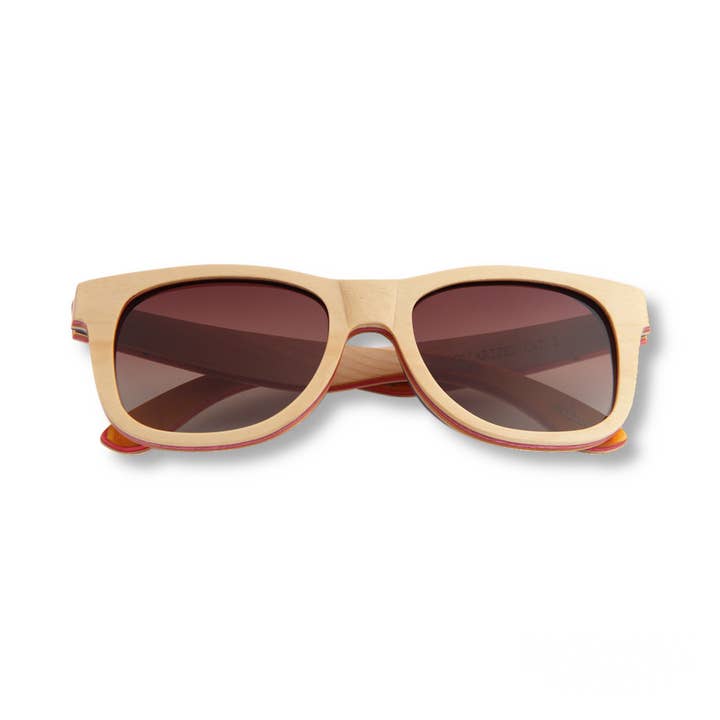 Wholesale Recycled Skatedeck Sunglasses - Kickflip Natural