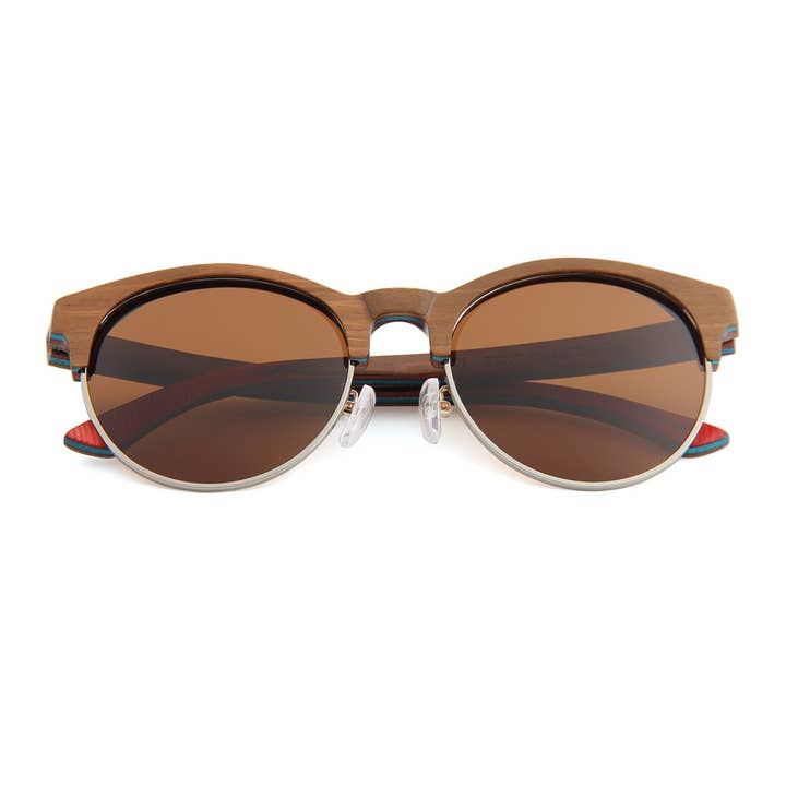 Wholesale Recycled Skatedeck 1/2 Wood, Handrail Sunglasses (2 Models)