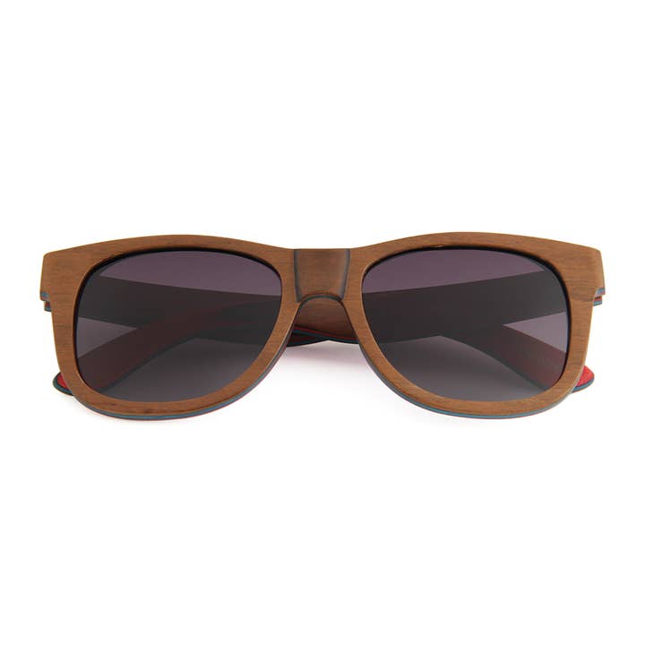 Wholesale Recycled Skatedeck Sunglasses - Jetty Ledge Brown