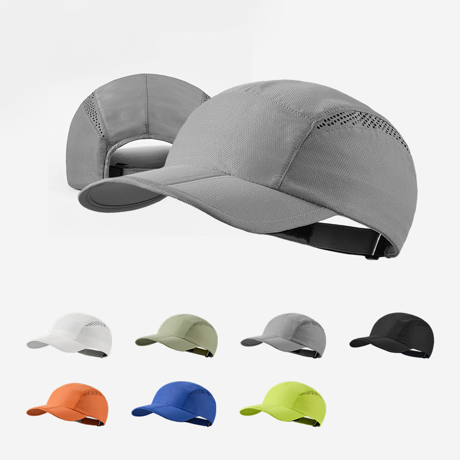 Blank Perforated Foldable Lightweight Running Cap Wholesale UPF 50+ 5067
