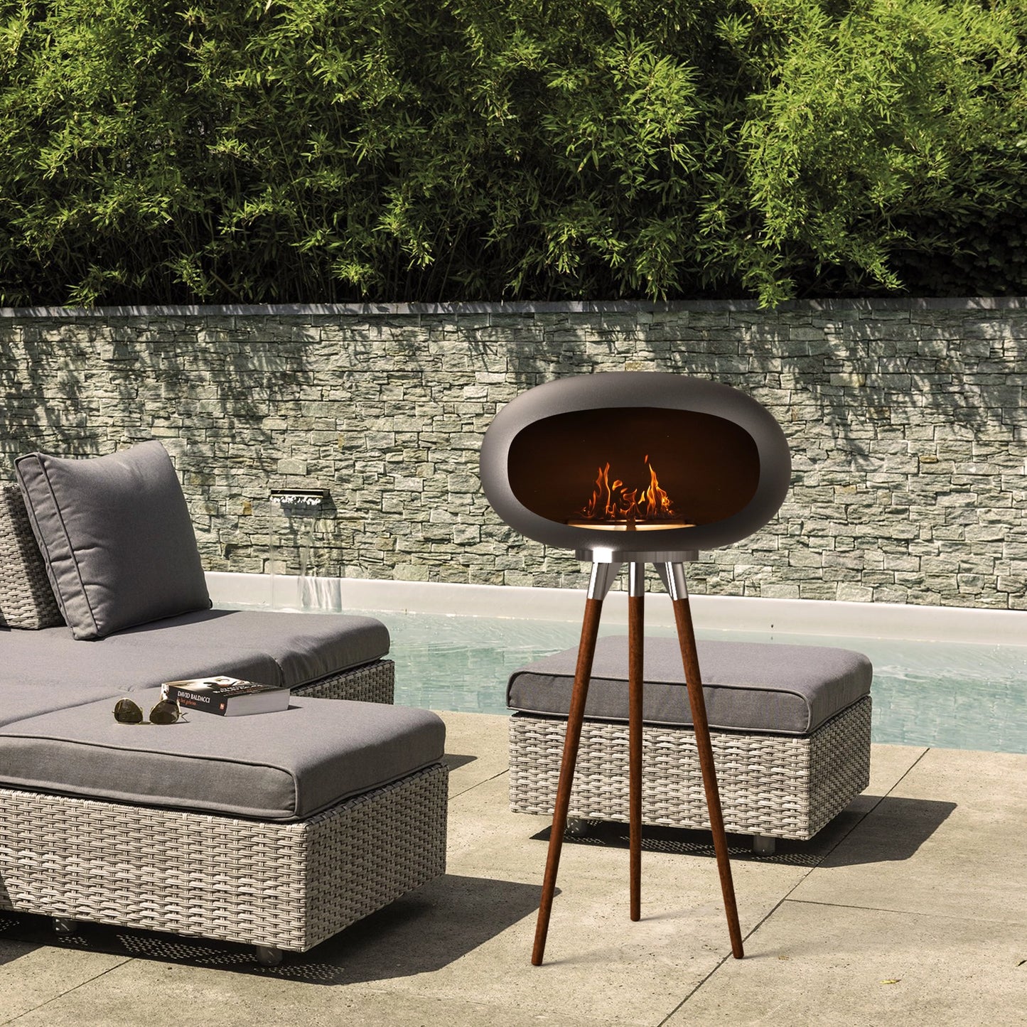 Indoor Tripod Floor Standing Fireplace