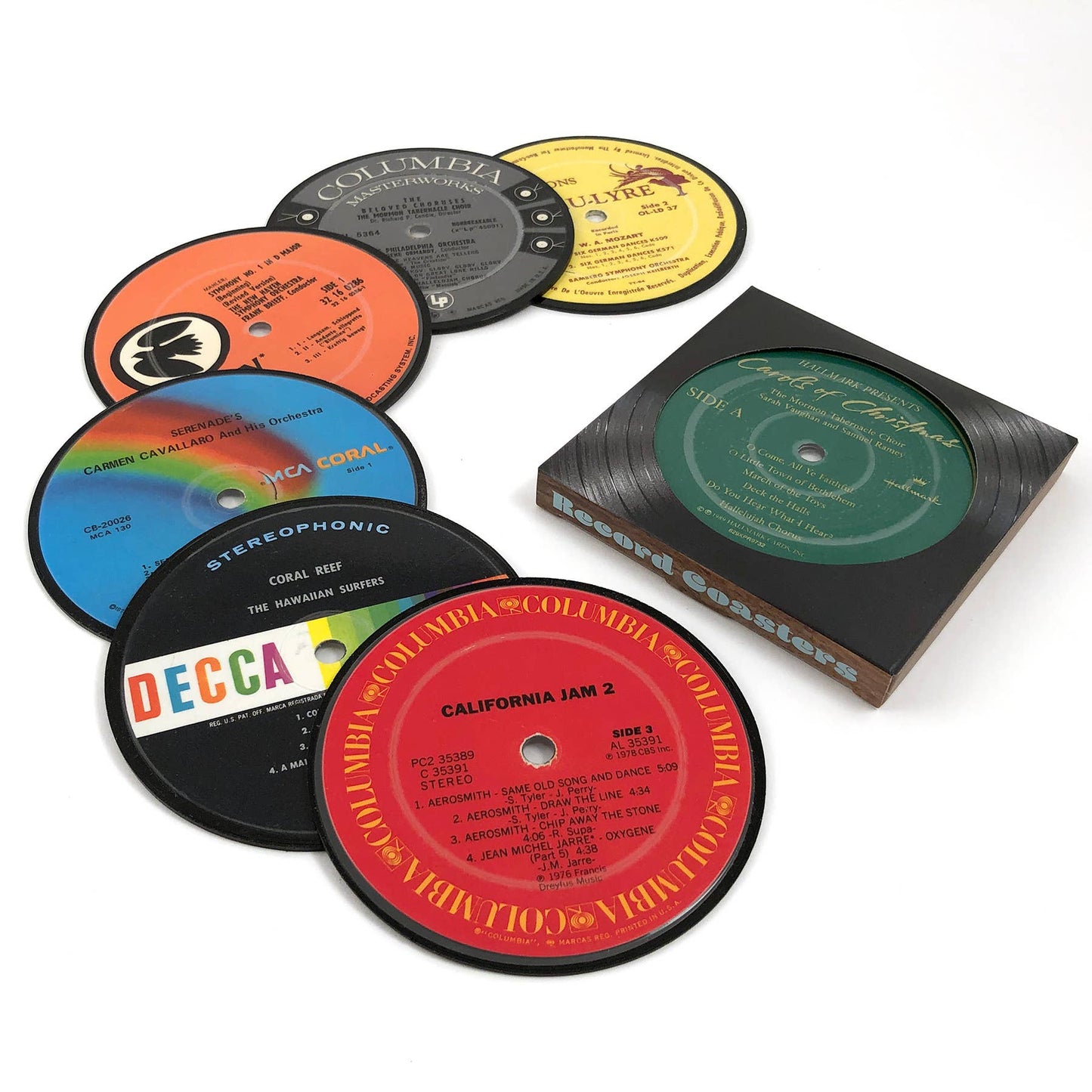 Wholesale Vinyl Record Label Coasters (Set of 6)