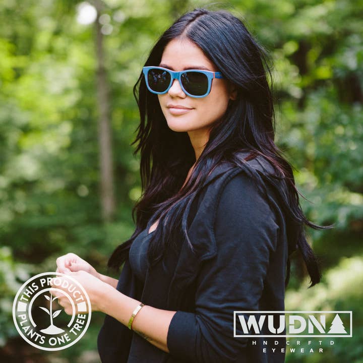 Wholesale Recycled Skatedeck Sunglasses - Escalator Blue