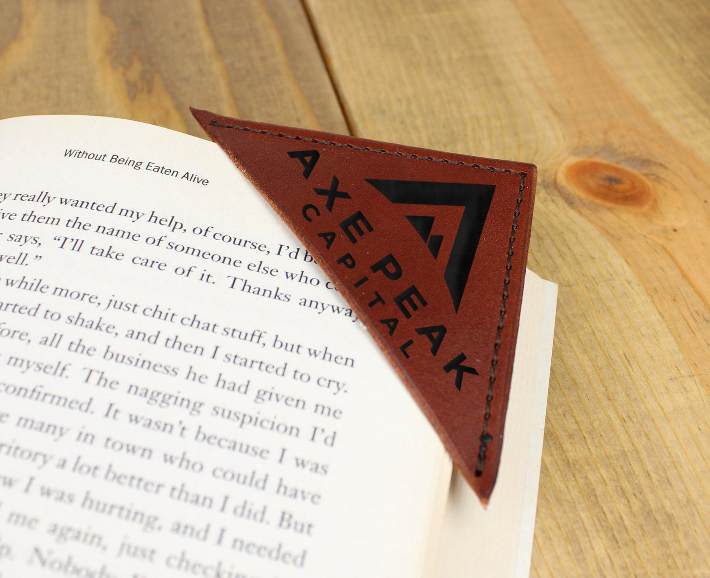 Leather Corner Bookmark