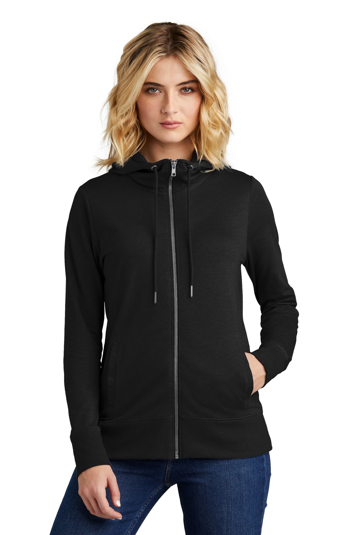 District - Women's Featherweight French Terry Full-Zip Hoodie DT673