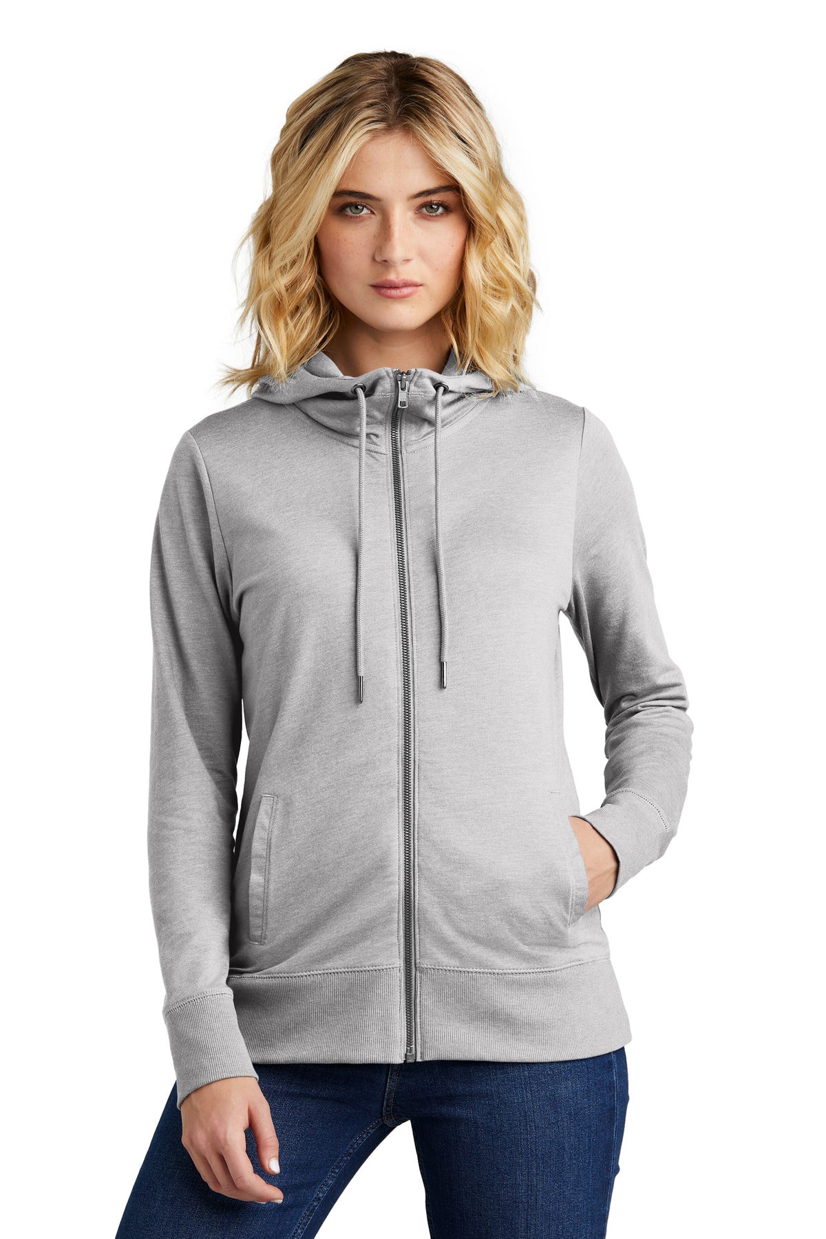 District - Women's Featherweight French Terry Full-Zip Hoodie DT673