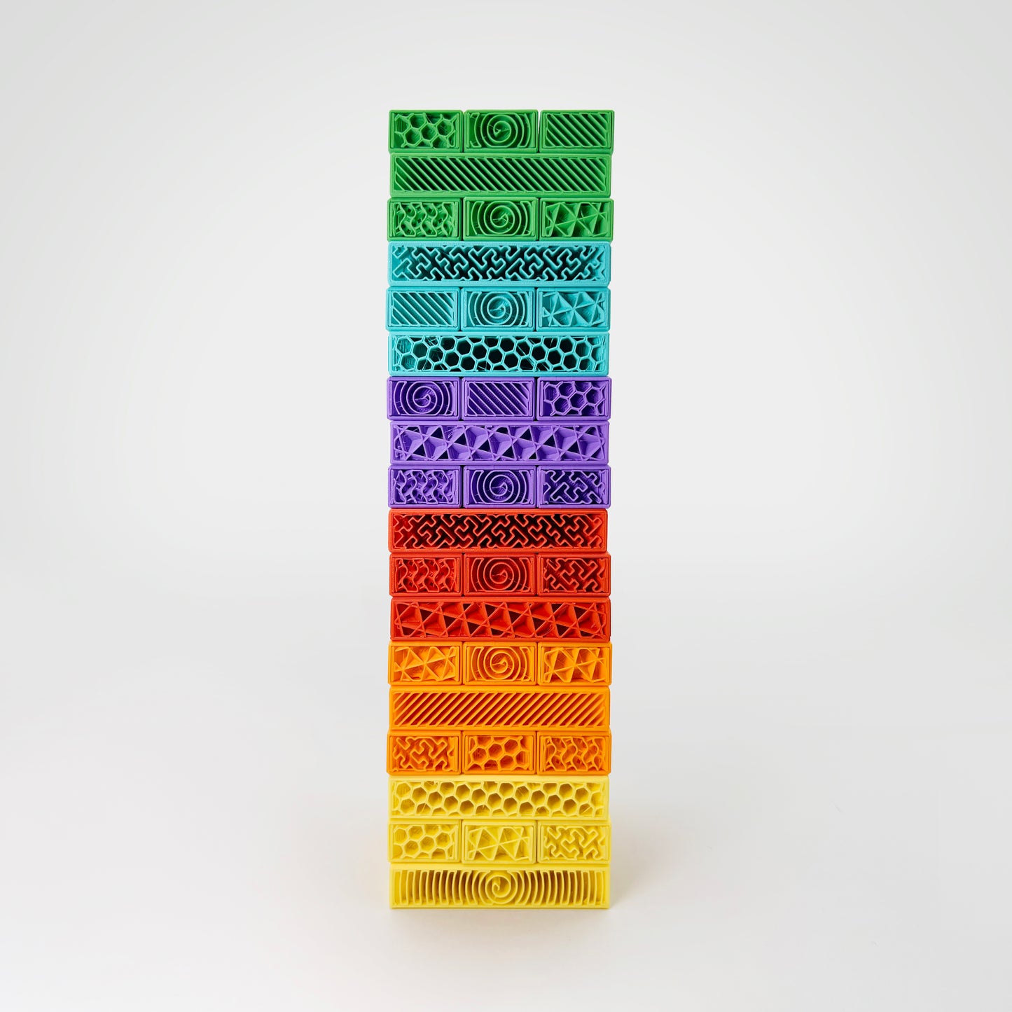 Custom 3D-Printed Infill Jenga Game