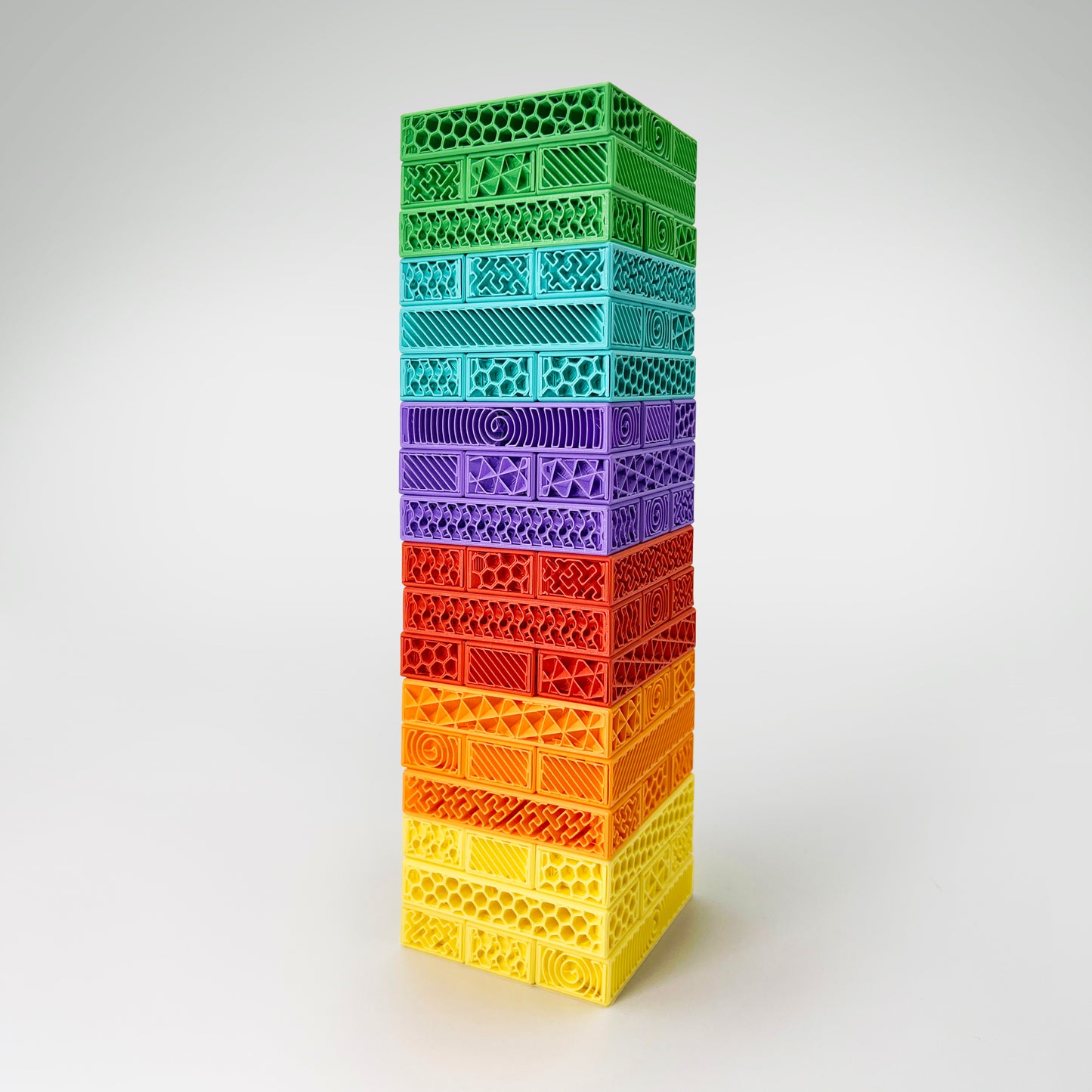 Custom 3D-Printed Infill Jenga Game
