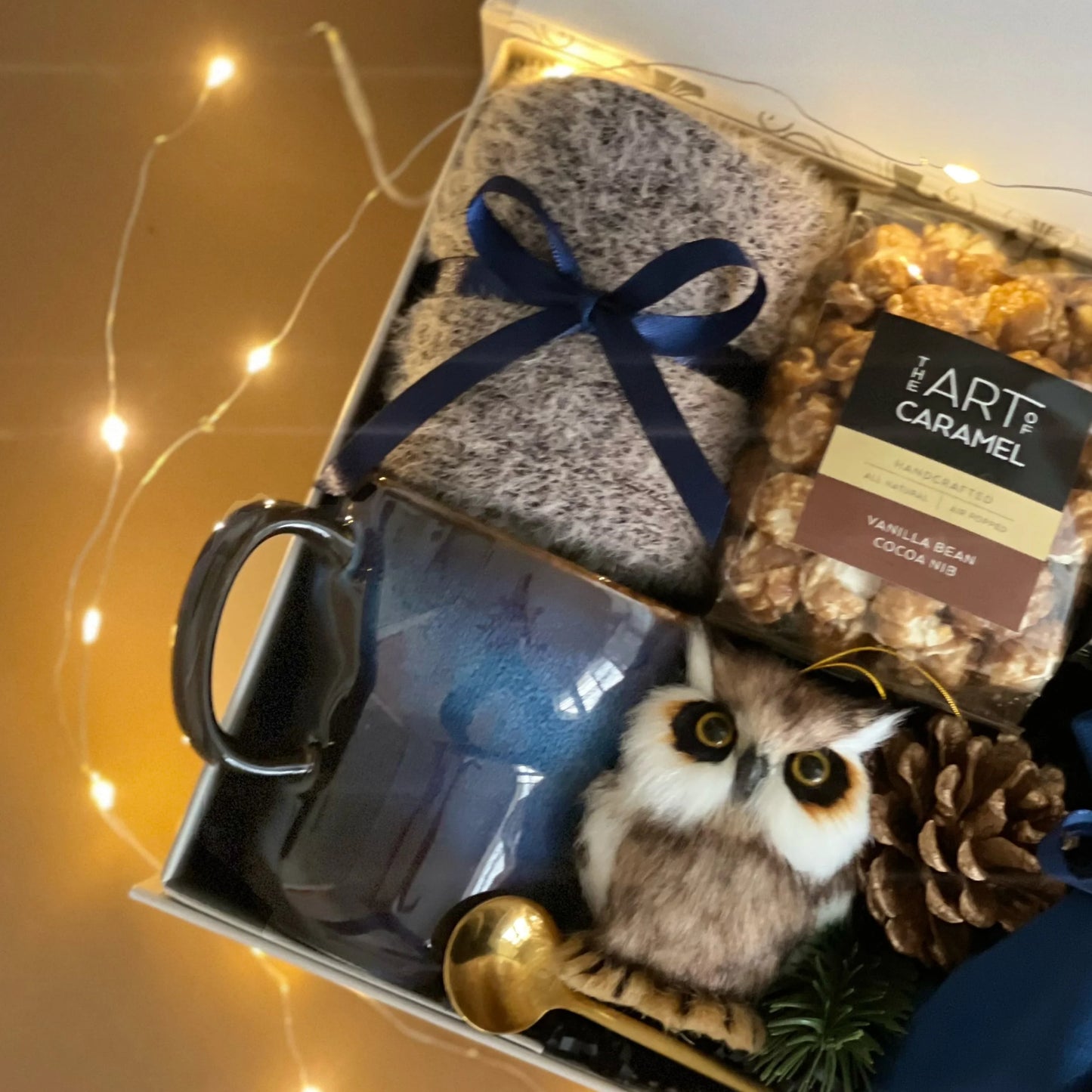 Holiday Gift Basket with Cozy Socks & Seasonal Delights