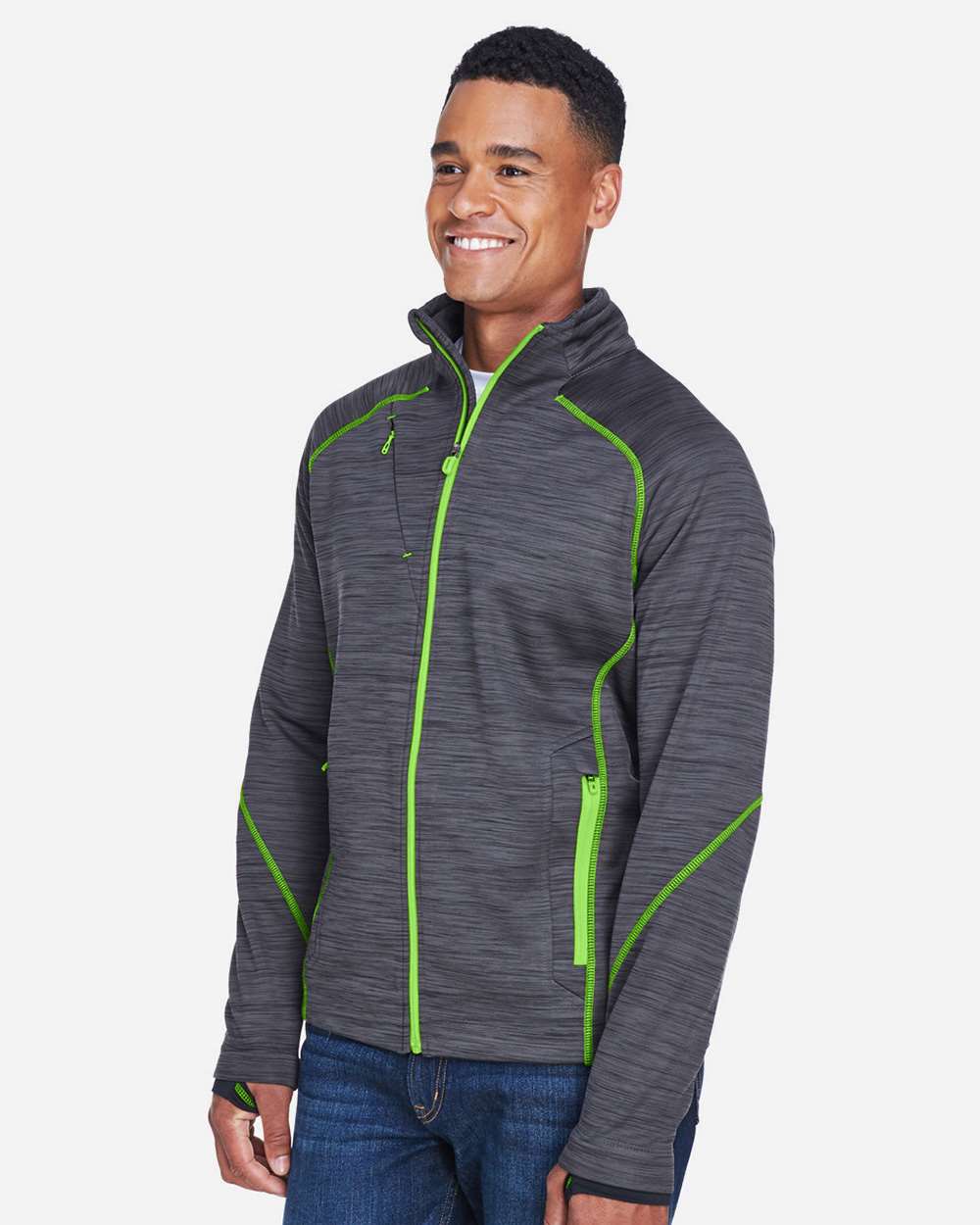 North End - Men's Flux Mélange Bonded Fleece Jacket