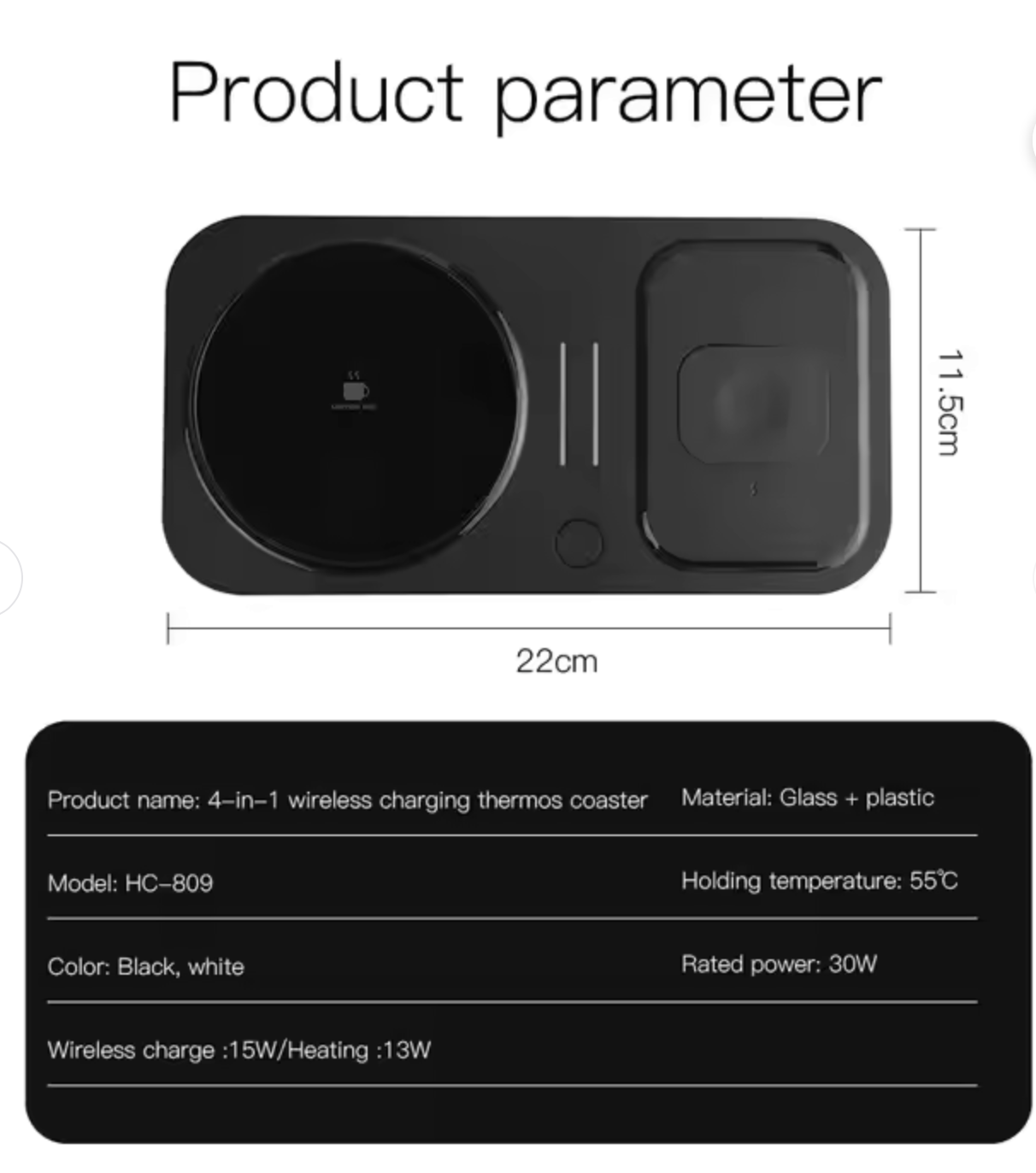 Mug Warmer & 4 in 1 Wireless Charger