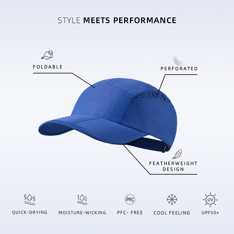 Blank Perforated Foldable Lightweight Running Cap Wholesale UPF 50+ 5067