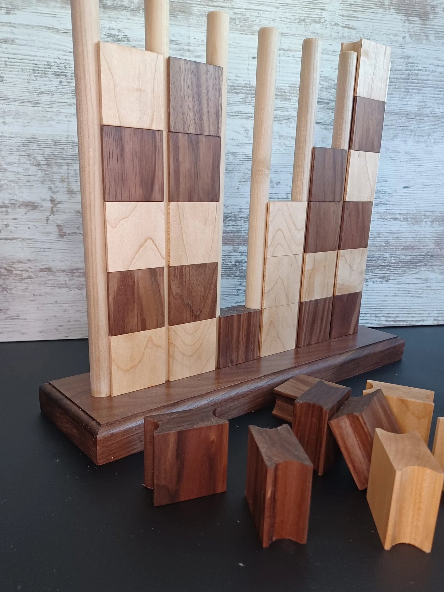 Handcrafted Hardwood Connect Four Game