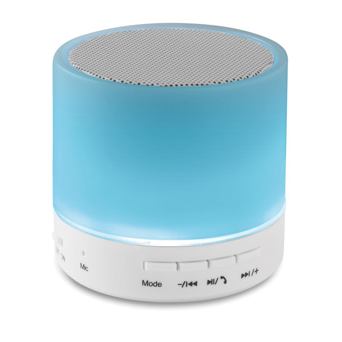 ROUND WHITE - Round wireless speaker LED