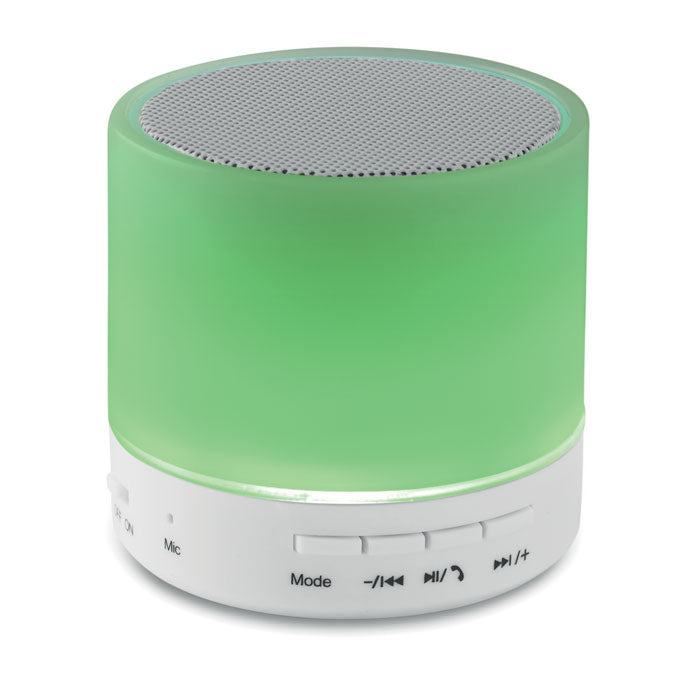 ROUND WHITE - Round wireless speaker LED