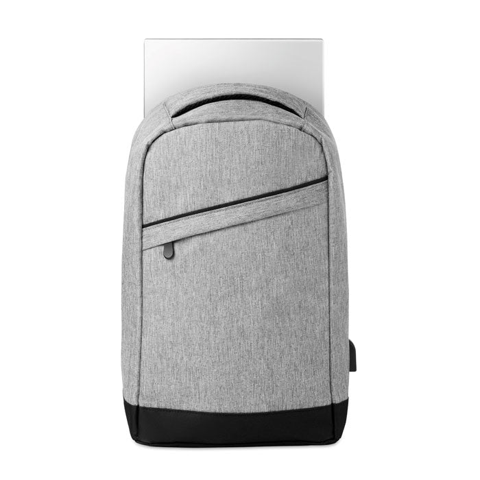 BERLIN - 2 tone backpack incl USB plug