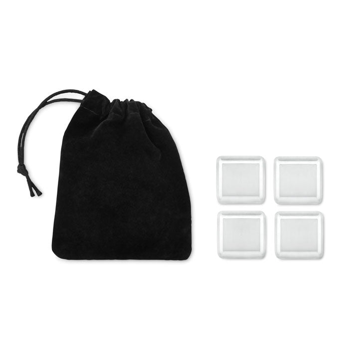 ICY - Set of 4 SS ice cubes in pouch
