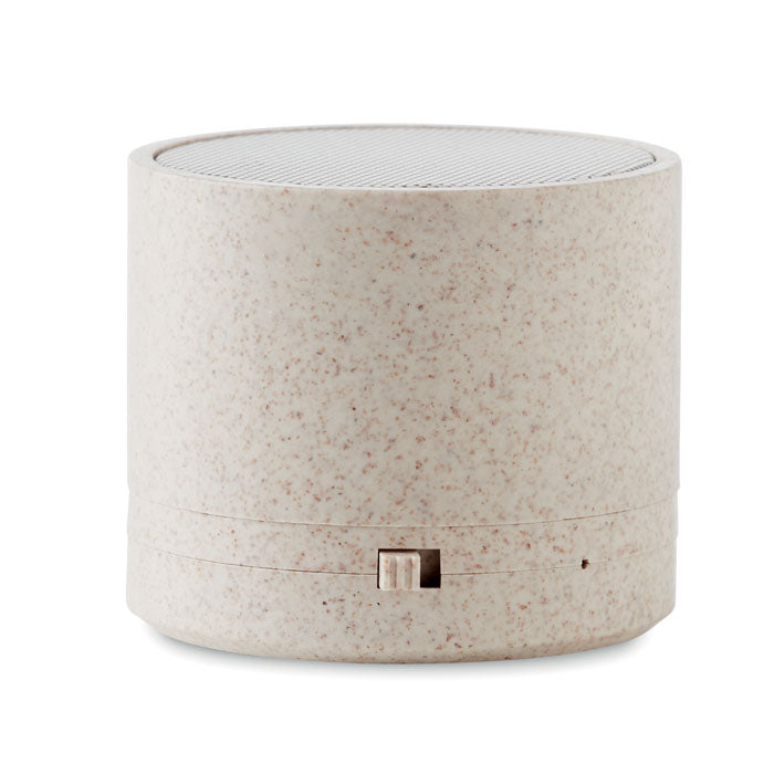 ROUND BASS+ - 3W speaker in wheat straw/ABS