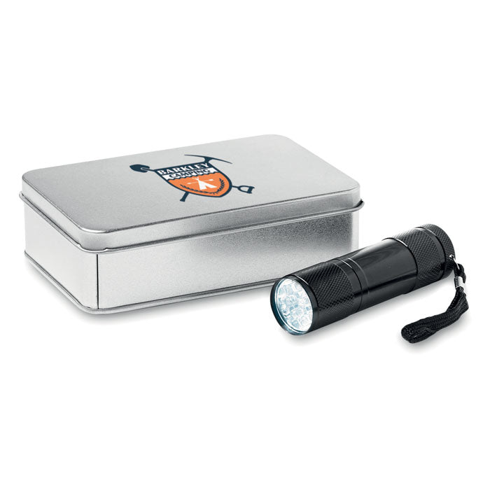 LED PLUS - LED torch in tin box