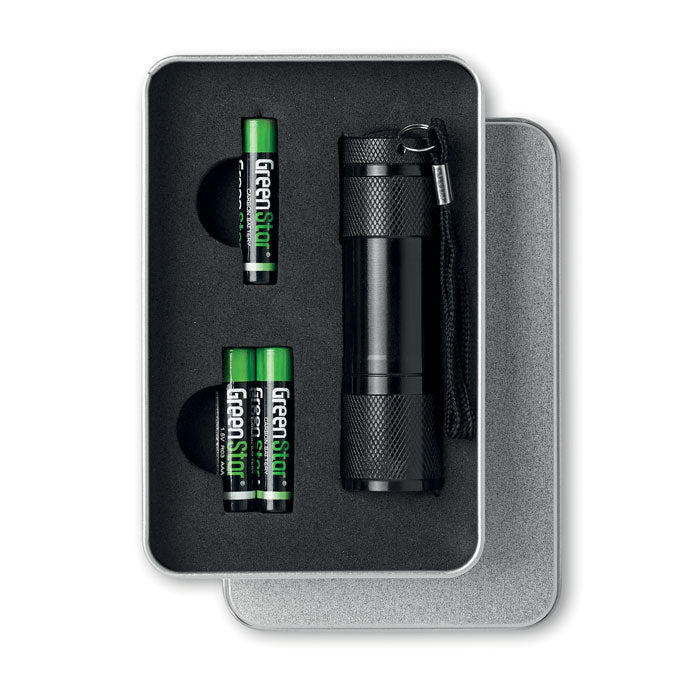 LED PLUS - LED torch in tin box