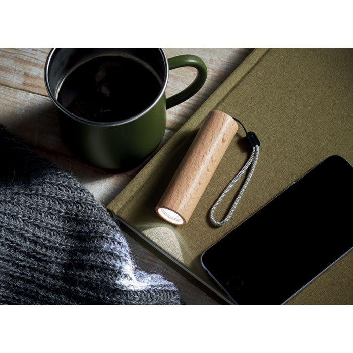 LITE - Beech wood rechargeable flashlight