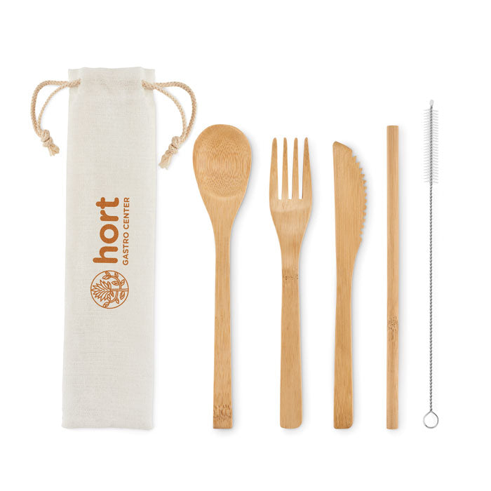 SETSTRAW - Bamboo cutlery with straw
