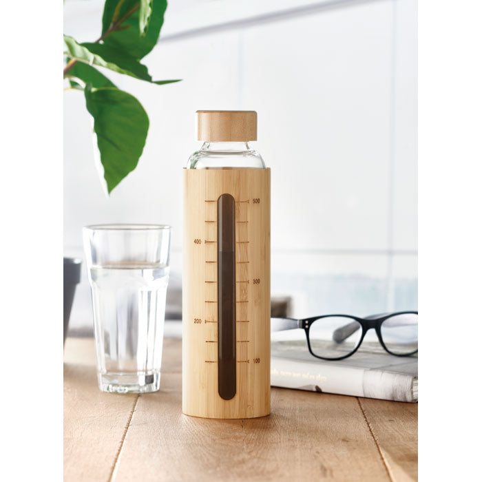 SHAUMAR - Glass bottle bamboo lid 600ml