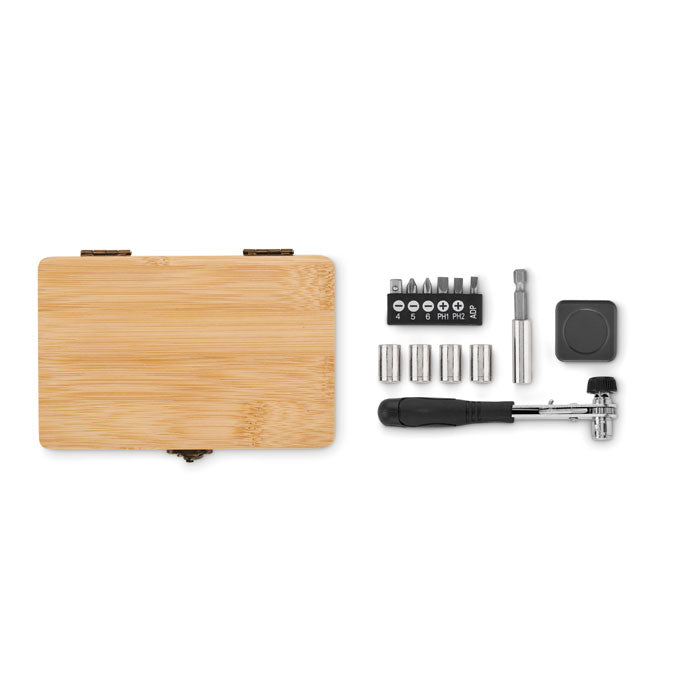 FUROBAM - 13 piece tool set, bamboo case