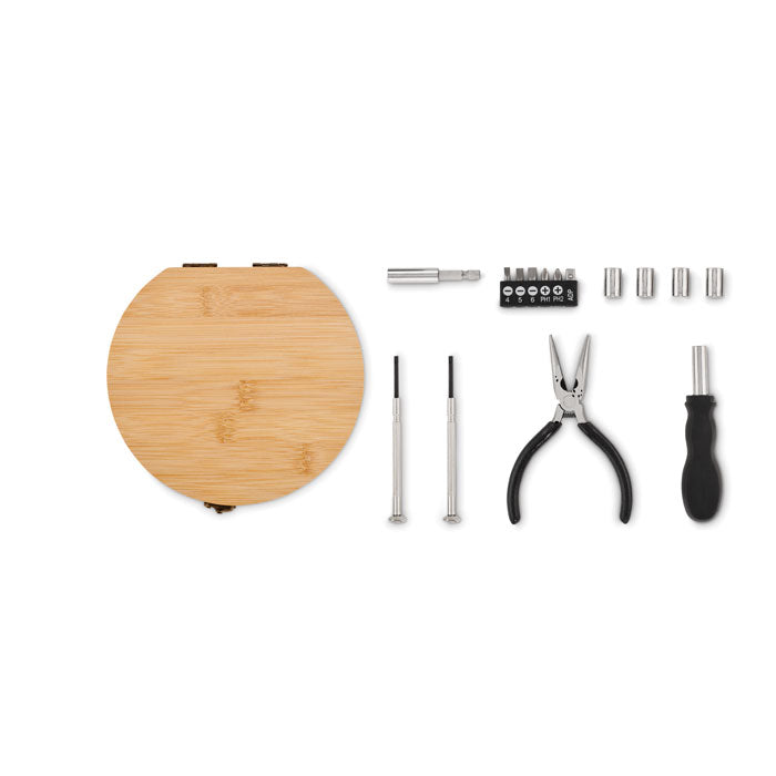 BARTLETT - 15 piece tool set bamboo case