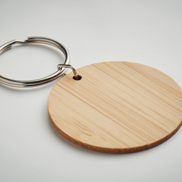 ROUNDBOO - Round bamboo key ring