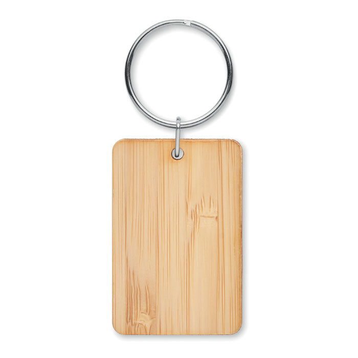 ANGLEBOO - Rectangular bamboo key ring