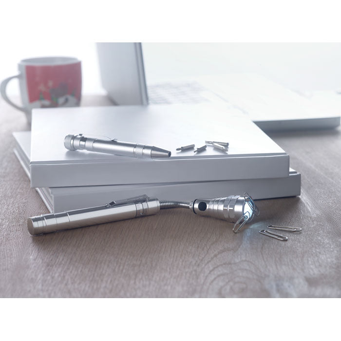 STRECH-FLASHLIGHT SET - Aluminium multi tool