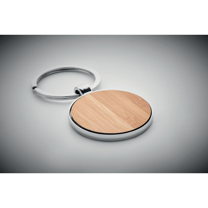 BALLARAT - Round key ring metal bamboo