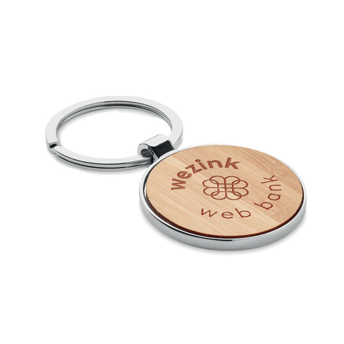 BALLARAT - Round key ring metal bamboo