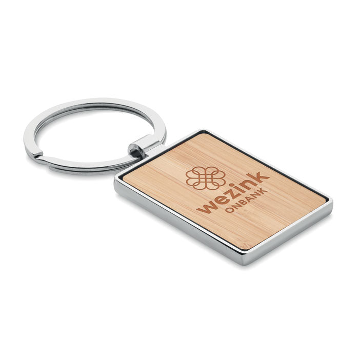 BENDIGO - Rectangular key ring bamboo