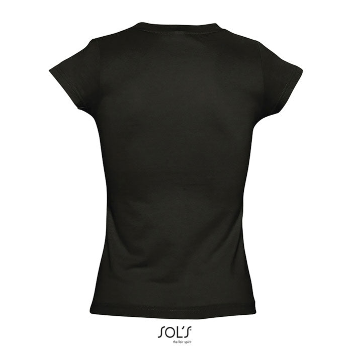 MOON - Women's V-Neck Cotton T-Shirt