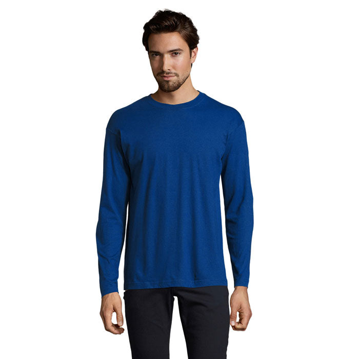 MONARCH - Men's Round Neck Long Sleeve Cotton T-Shirt