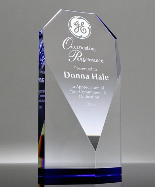 Crystal Diamond Face with Blue Base