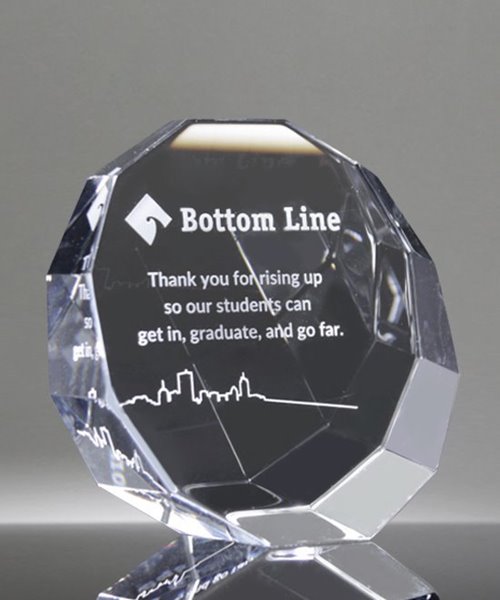 Crystal Slant - Standing Award