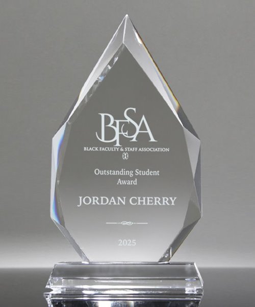 Classic Beveled Crystal Diamond Award