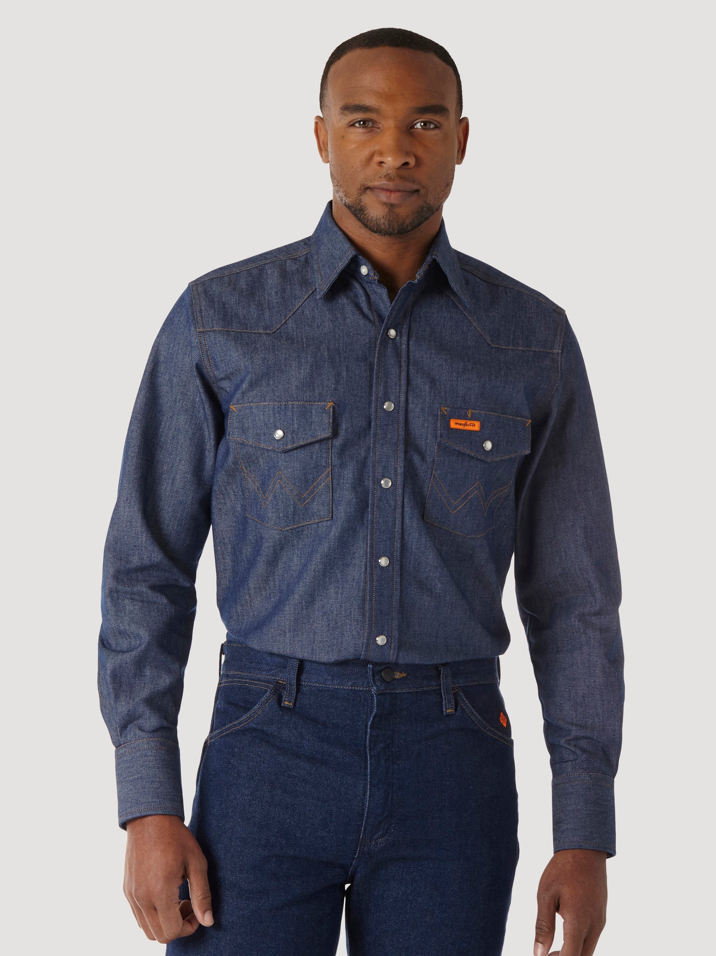 Wrangler FR12127 FR Flame Resistant Long Sleeve Twill Work Shirt