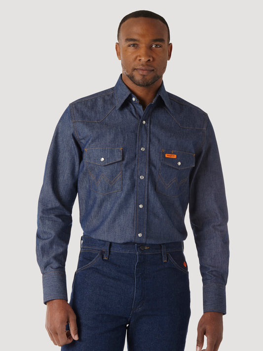 Wrangler FR12127 FR Flame Resistant Long Sleeve Twill Work Shirt