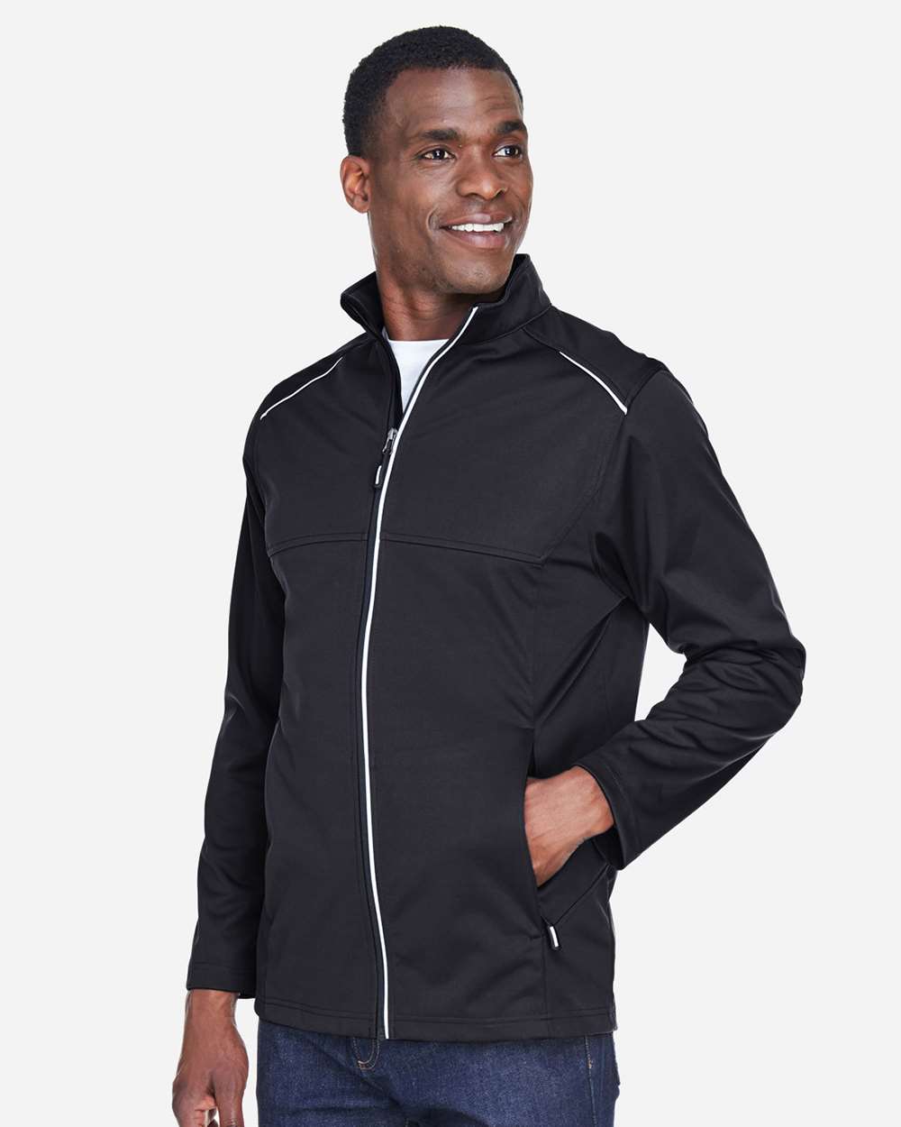 Men's Techno Lite Three-Layer Knit Tech-Shell - CORE365 CE708