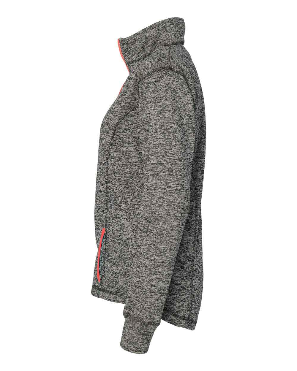 J. America 8617 — Charcoal Fleck/ Fire Coral (6)